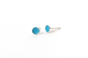 Emailleohrstecker 4mm blau