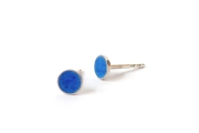 Emailleohrstecker 4mm blau