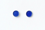 Emailleohrstecker 6mm blau