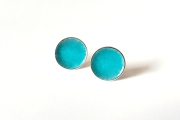 Emailleohrstecker 6mm blau