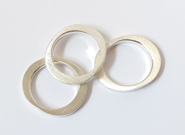 Stapelringe aus Silber